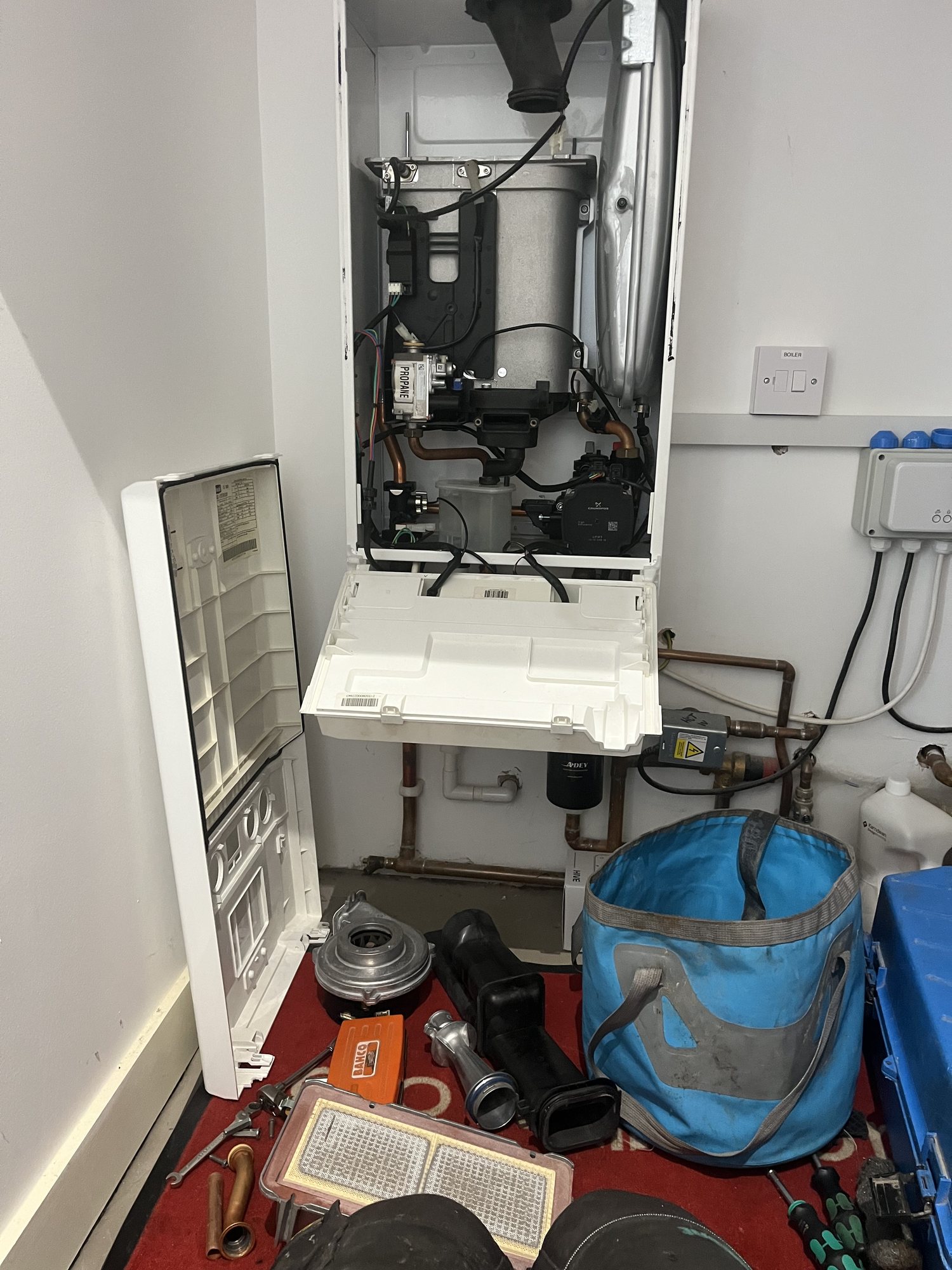 Annual boiler service and safety check